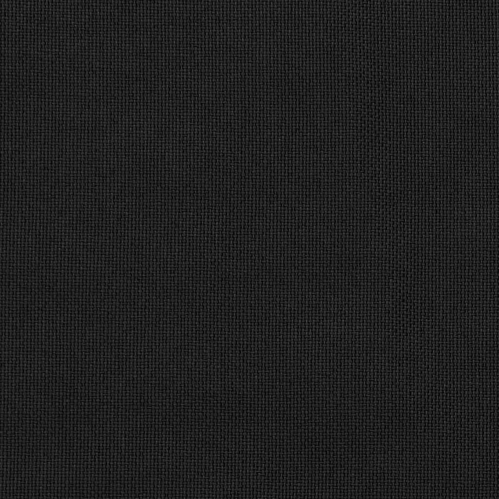 Linen-Look Blackout Curtains with Grommets Black 290x245cm