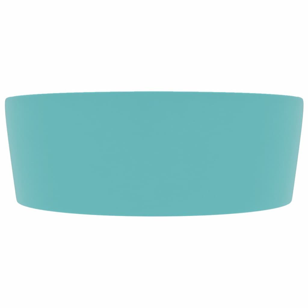Luxury Wash Basin with Overflow Matt Light Green 36x13 cm Ceramic