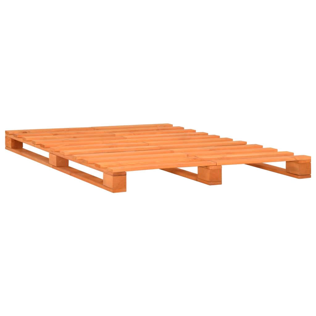 Pallet Bed Frame Brown Solid Pine Wood 200x200 cm