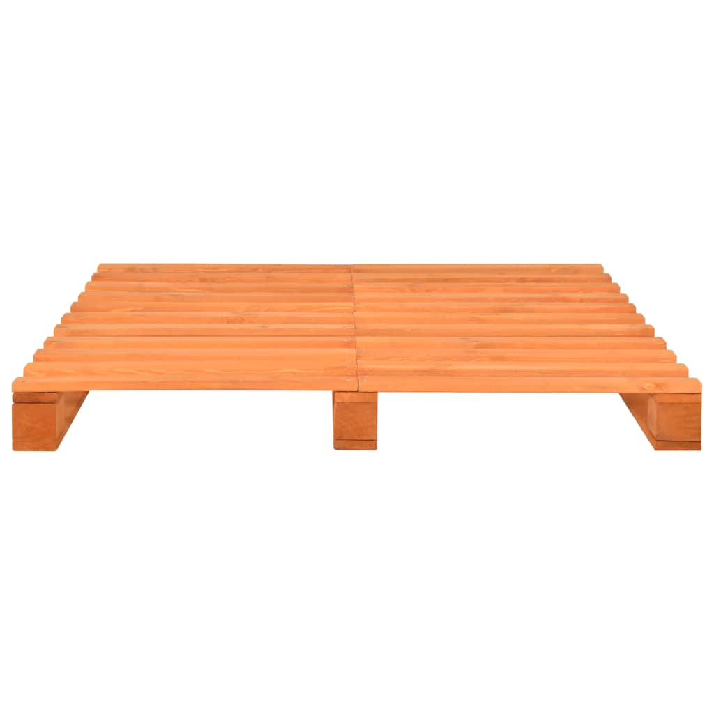 Pallet Bed Frame Brown Solid Pine Wood 200x200 cm