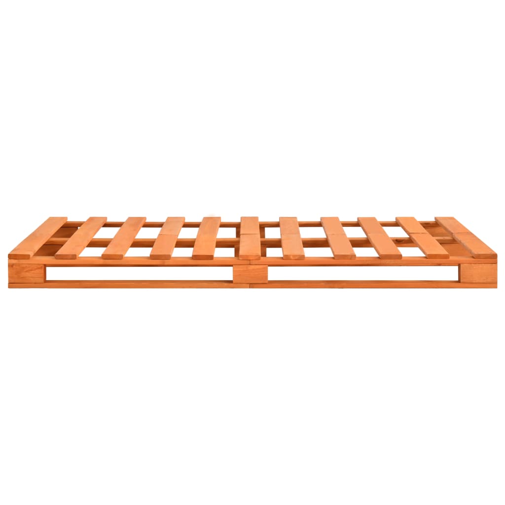 Pallet Bed Frame Brown Solid Pine Wood 200x200 cm