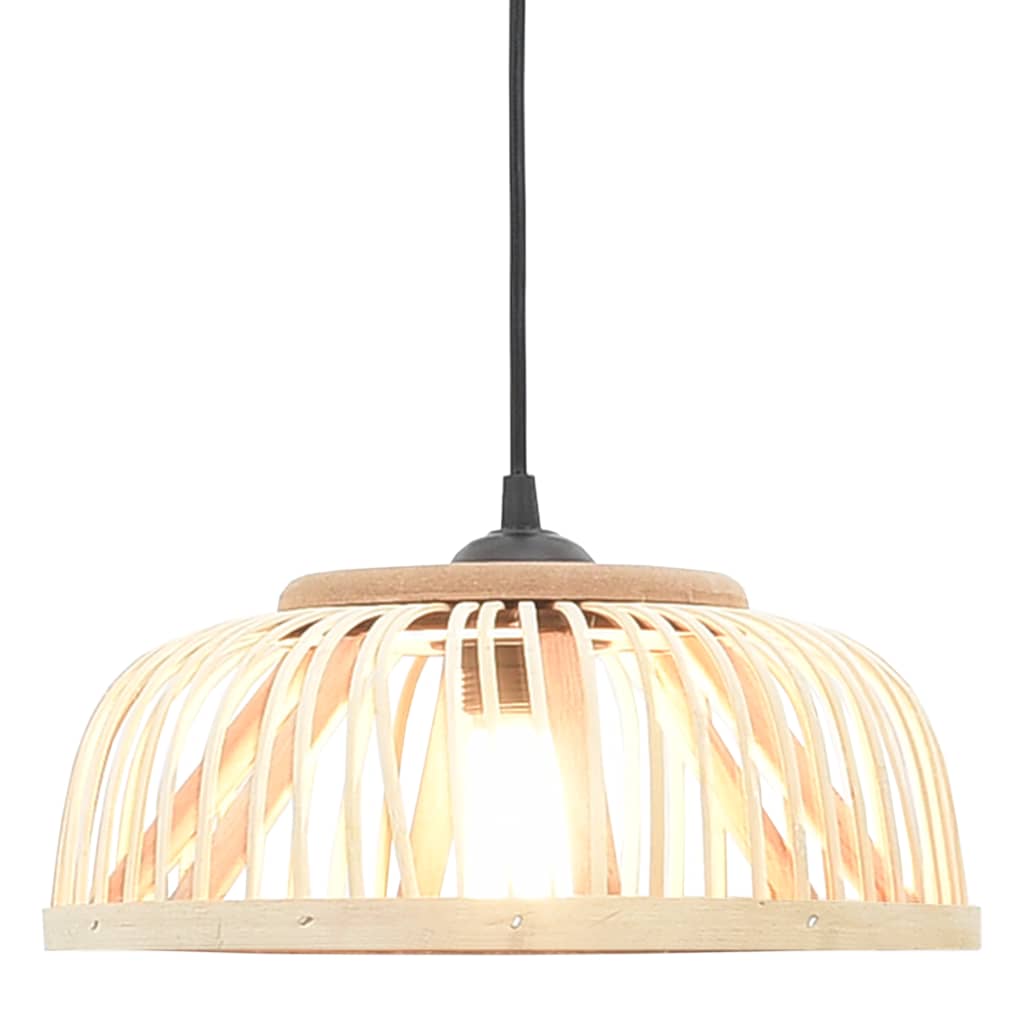Pendant Lamp Bamboo 37x15.5 cm 40 W Semicircle E27