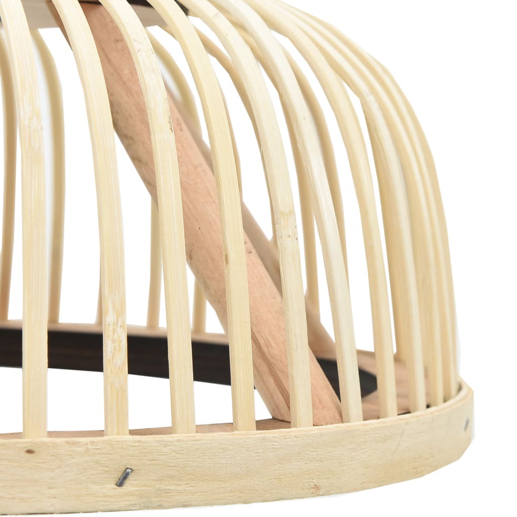 Pendant Lamp Bamboo 37x15.5 cm 40 W Semicircle E27
