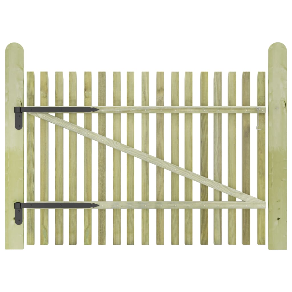 Picket Garden Gate Impregnated Pinewood 100x75 cm