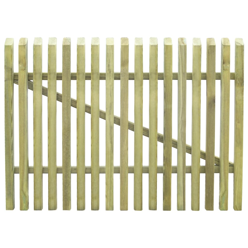 Picket Garden Gate Impregnated Pinewood 100x75 cm