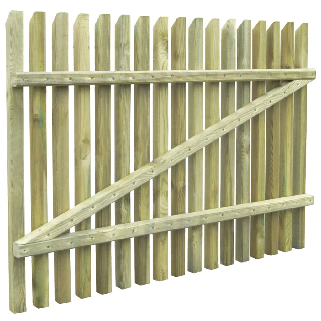 Picket Garden Gate Impregnated Pinewood 100x75 cm
