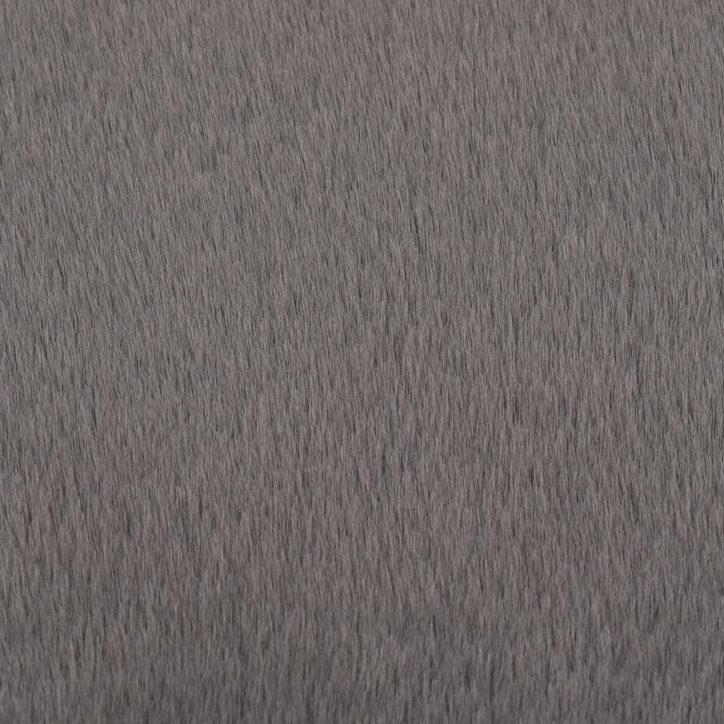Rug 80 cm Faux Rabbit Fur Dark Grey