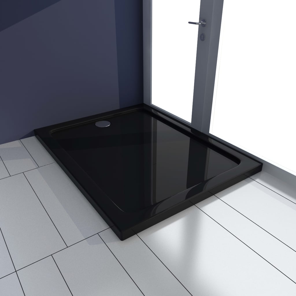 Shower Base Tray ABS Black 70x90 cm