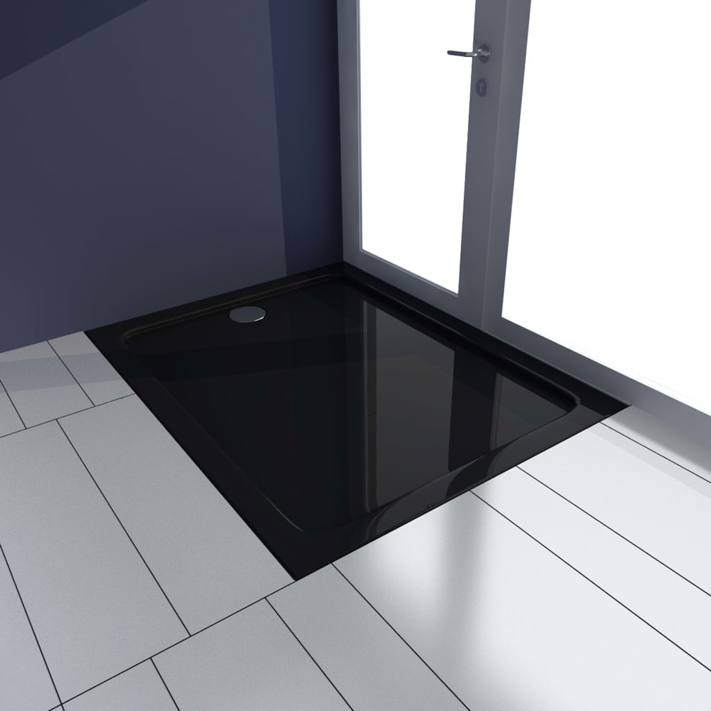 Shower Base Tray ABS Black 70x90 cm