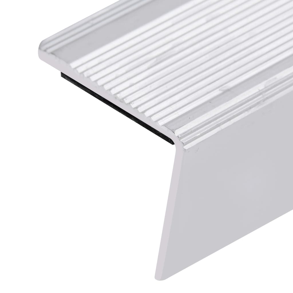 Stair Nosings in L-shape 5 pcs Aluminium 100 cm Silver
