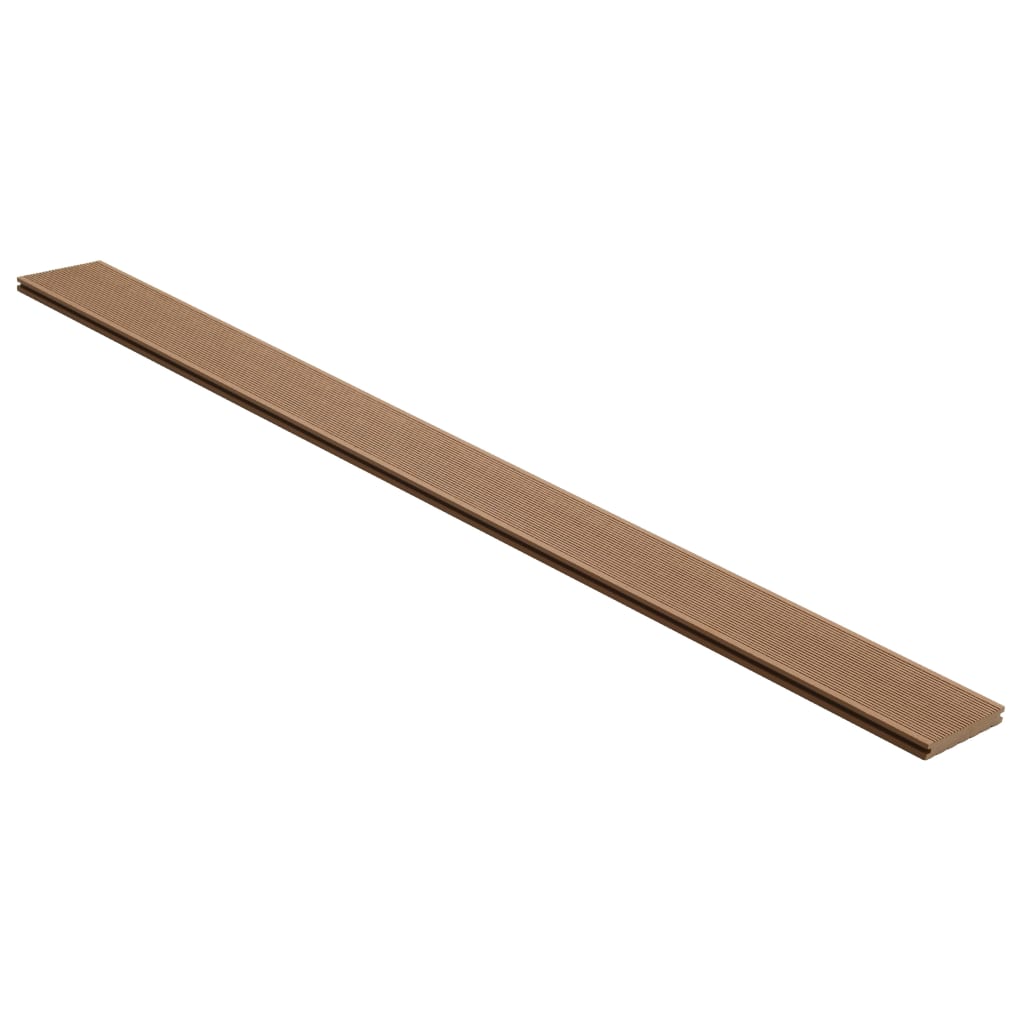 WPC Solid Decking Boards with Accessories 16 m² 2.2 m Teak