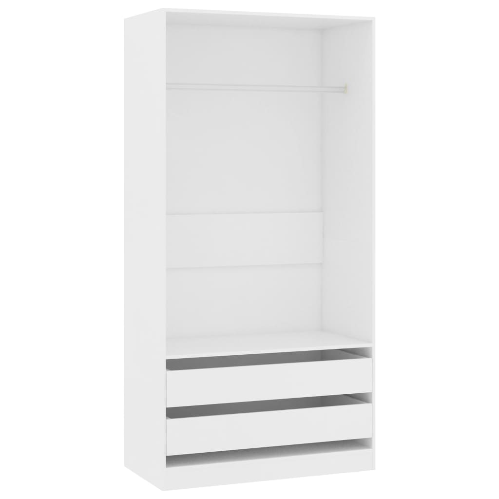 Wardrobe White 100x50x200 cm Chipboard