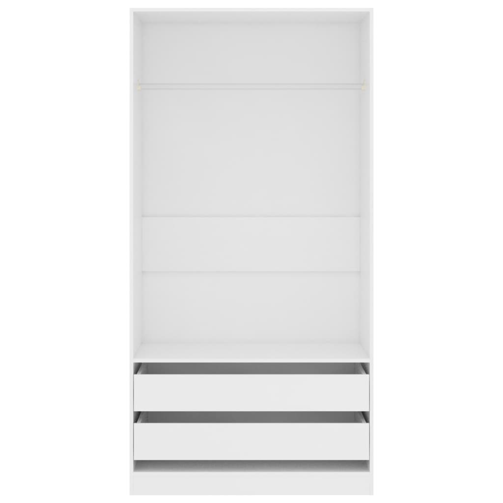 Wardrobe White 100x50x200 cm Chipboard