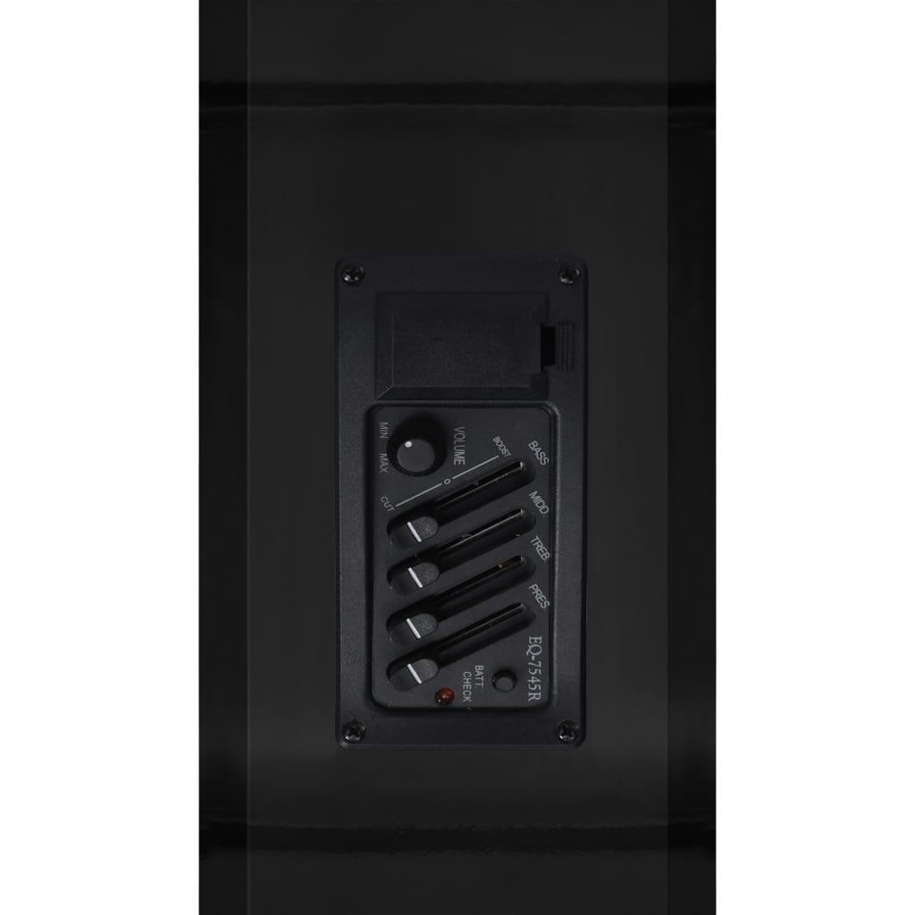 Western Acoustic Cutaway Guitar with Equalizer 6 Strings Black