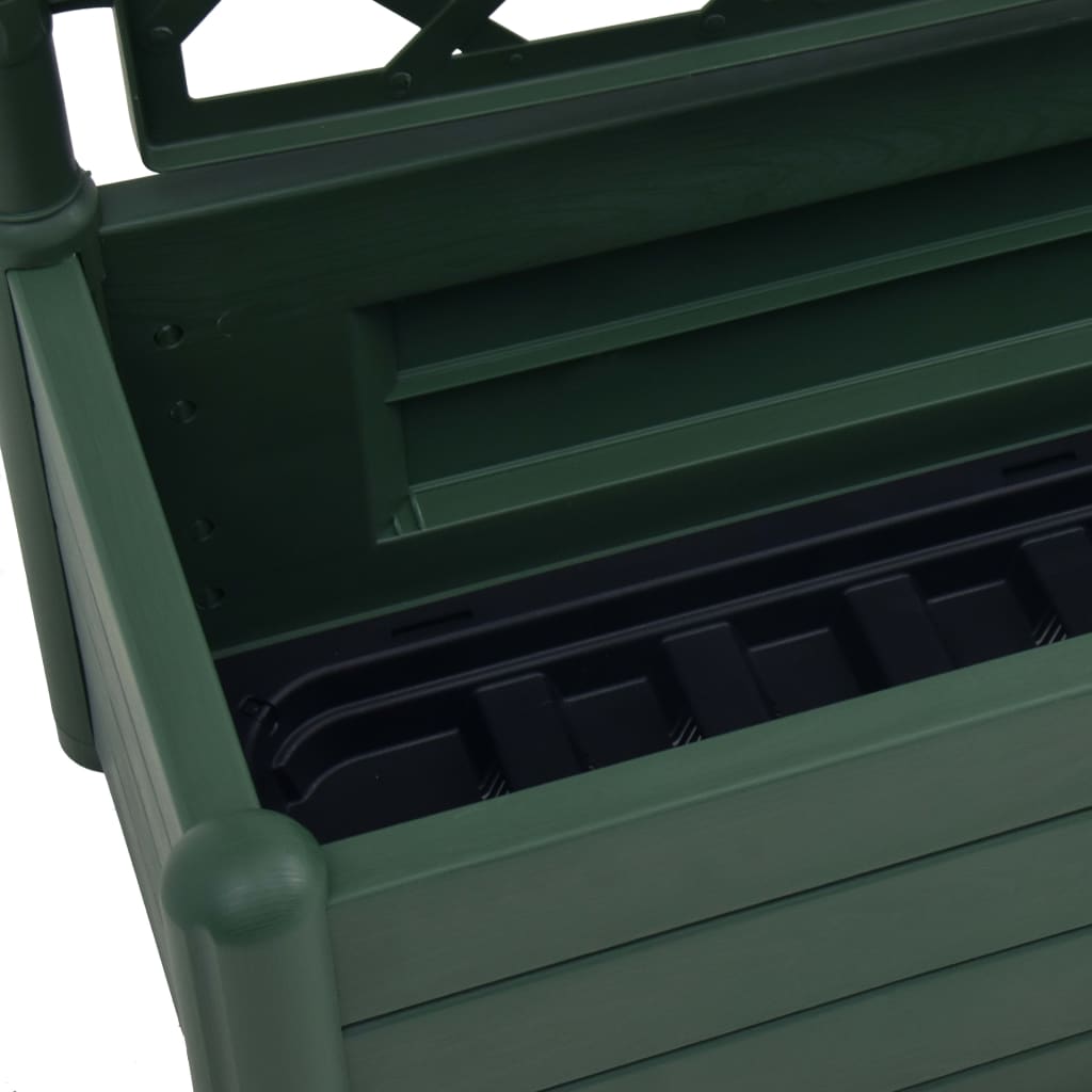 Garden Planter with Trellis 100x43x142 cm PP Green