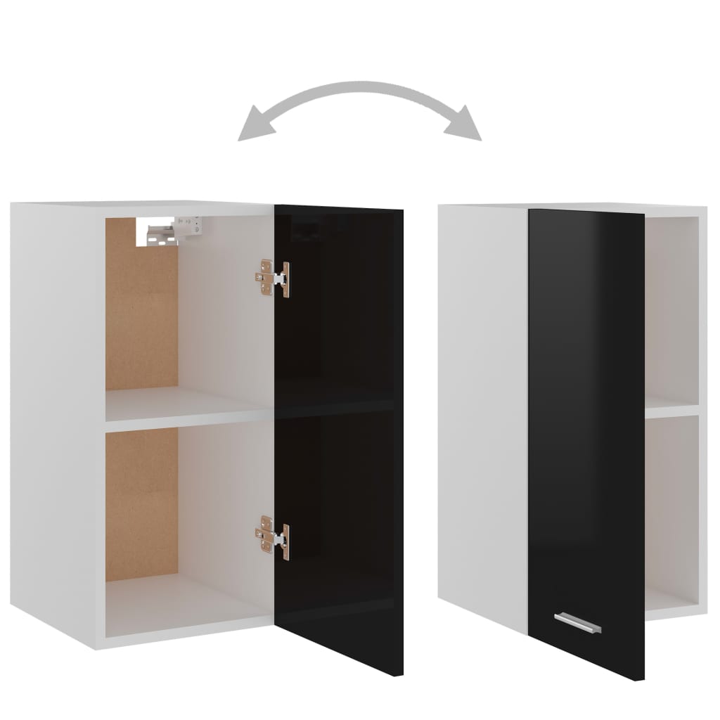 Kitchen Cabinet High Gloss Black 29.5x31x60 cm Chipboard