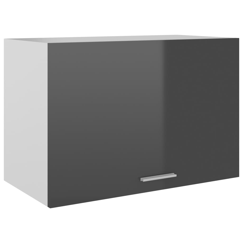 Kitchen Cabinet High Gloss Grey 60x31x40 cm Chipboard