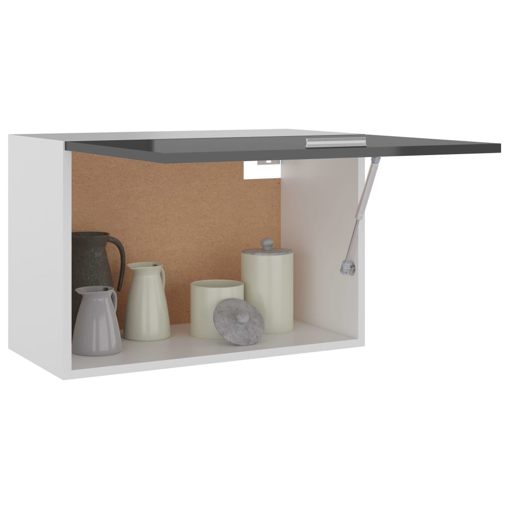 Kitchen Cabinet High Gloss Grey 60x31x40 cm Chipboard