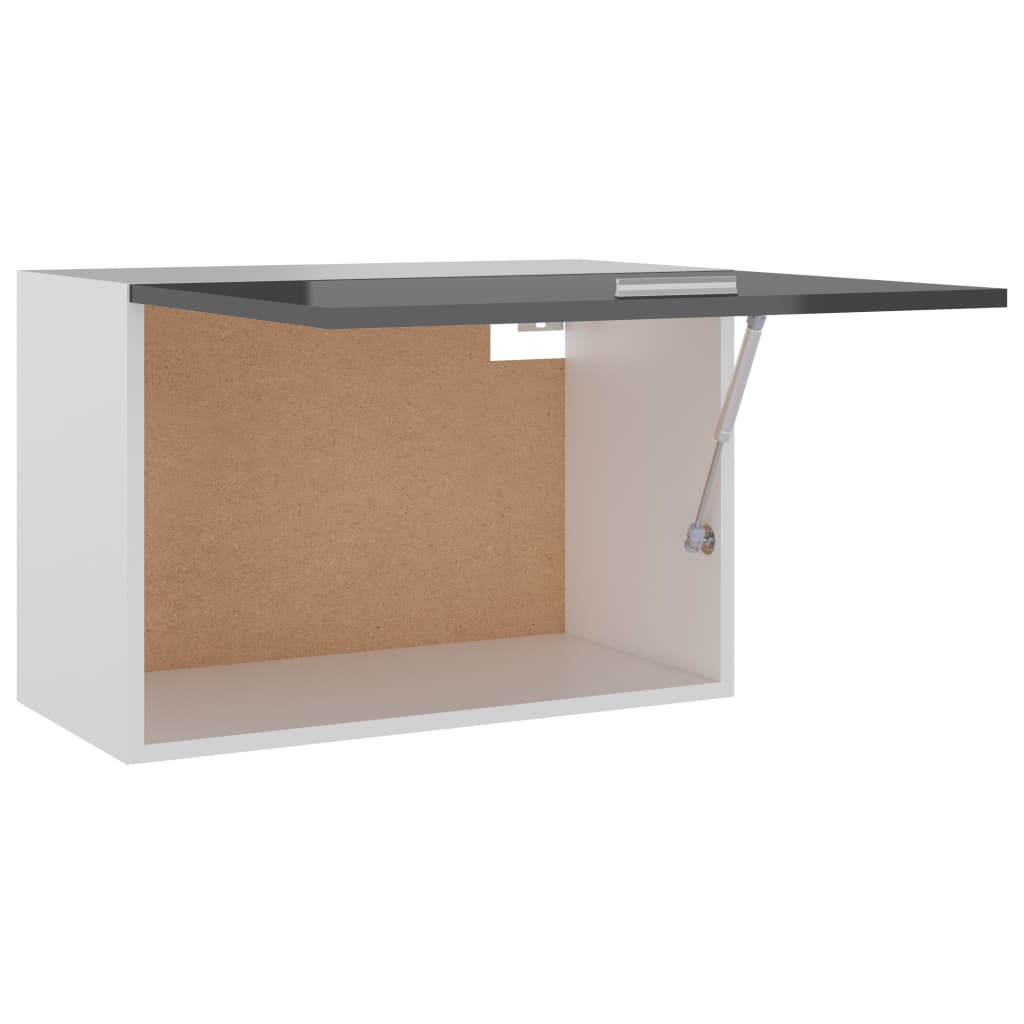 Kitchen Cabinet High Gloss Grey 60x31x40 cm Chipboard