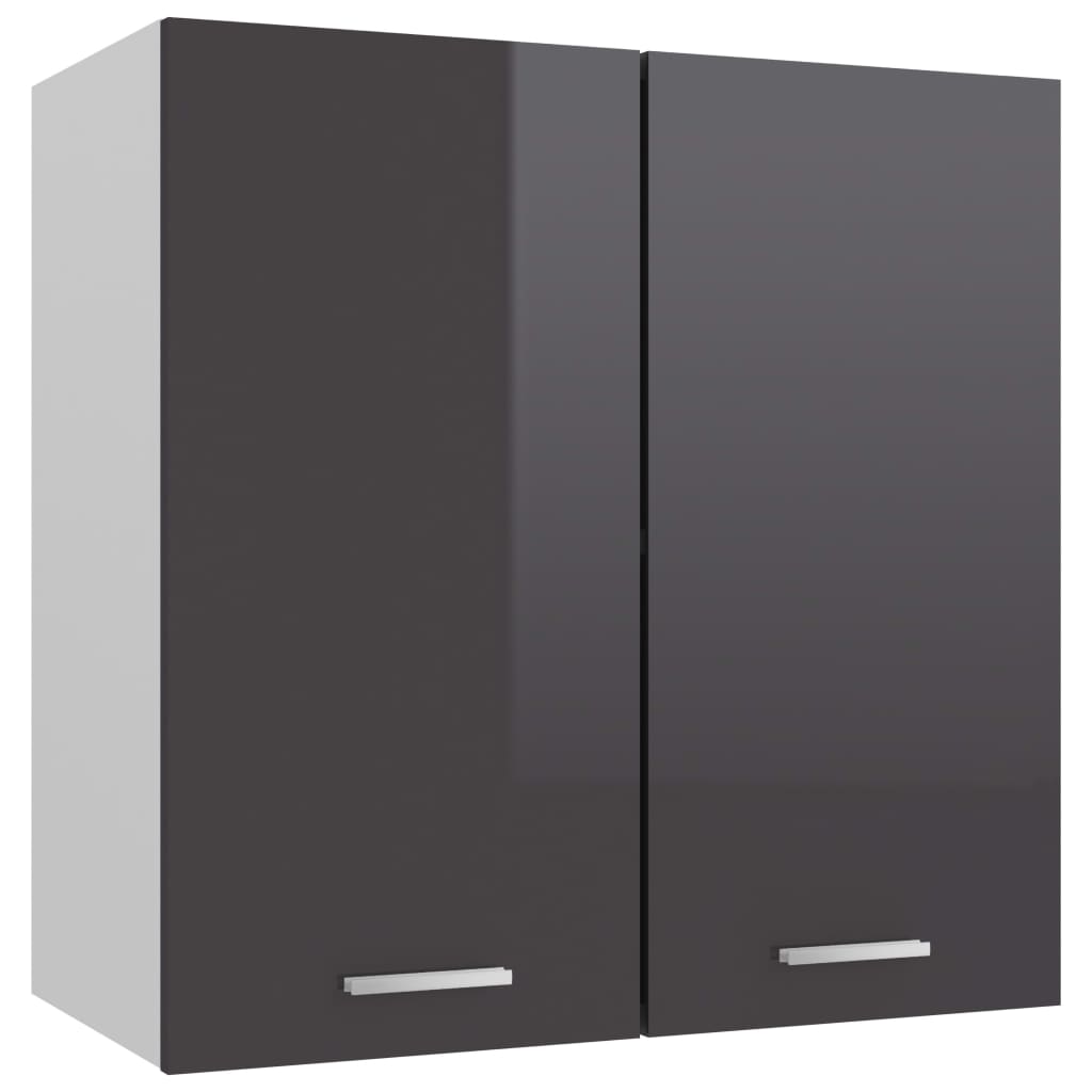 Kitchen Cabinet High Gloss Grey 60x31x60 cm Chipboard