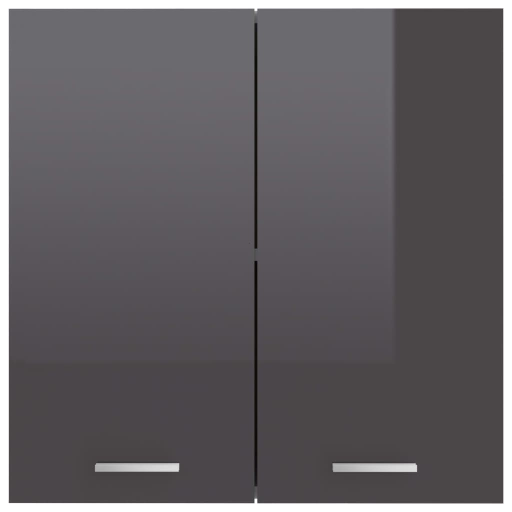 Kitchen Cabinet High Gloss Grey 60x31x60 cm Chipboard