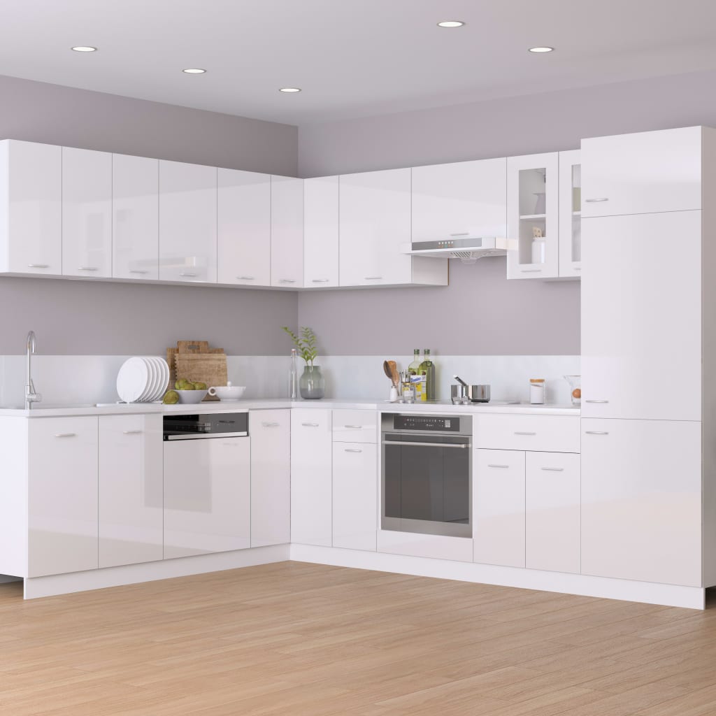 Kitchen Cabinet High Gloss White 50x31x60 cm Chipboard