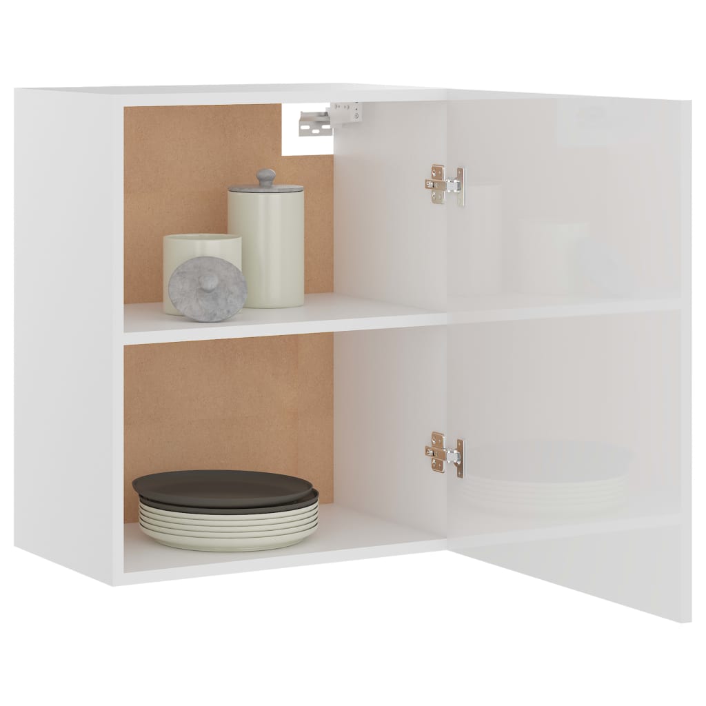 Kitchen Cabinet High Gloss White 50x31x60 cm Chipboard