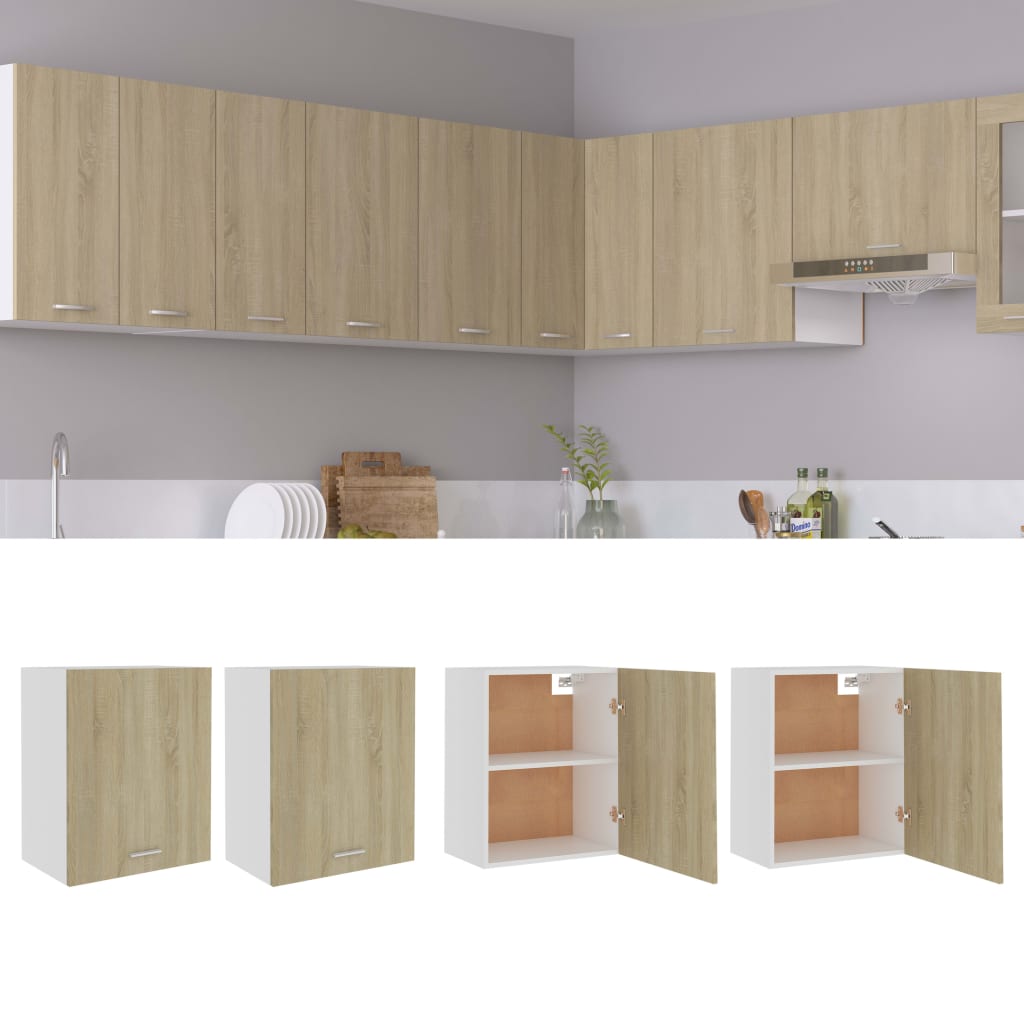 Kitchen Cabinets 2 pcs Sonoma Oak 50x31x60 cm Chipboard