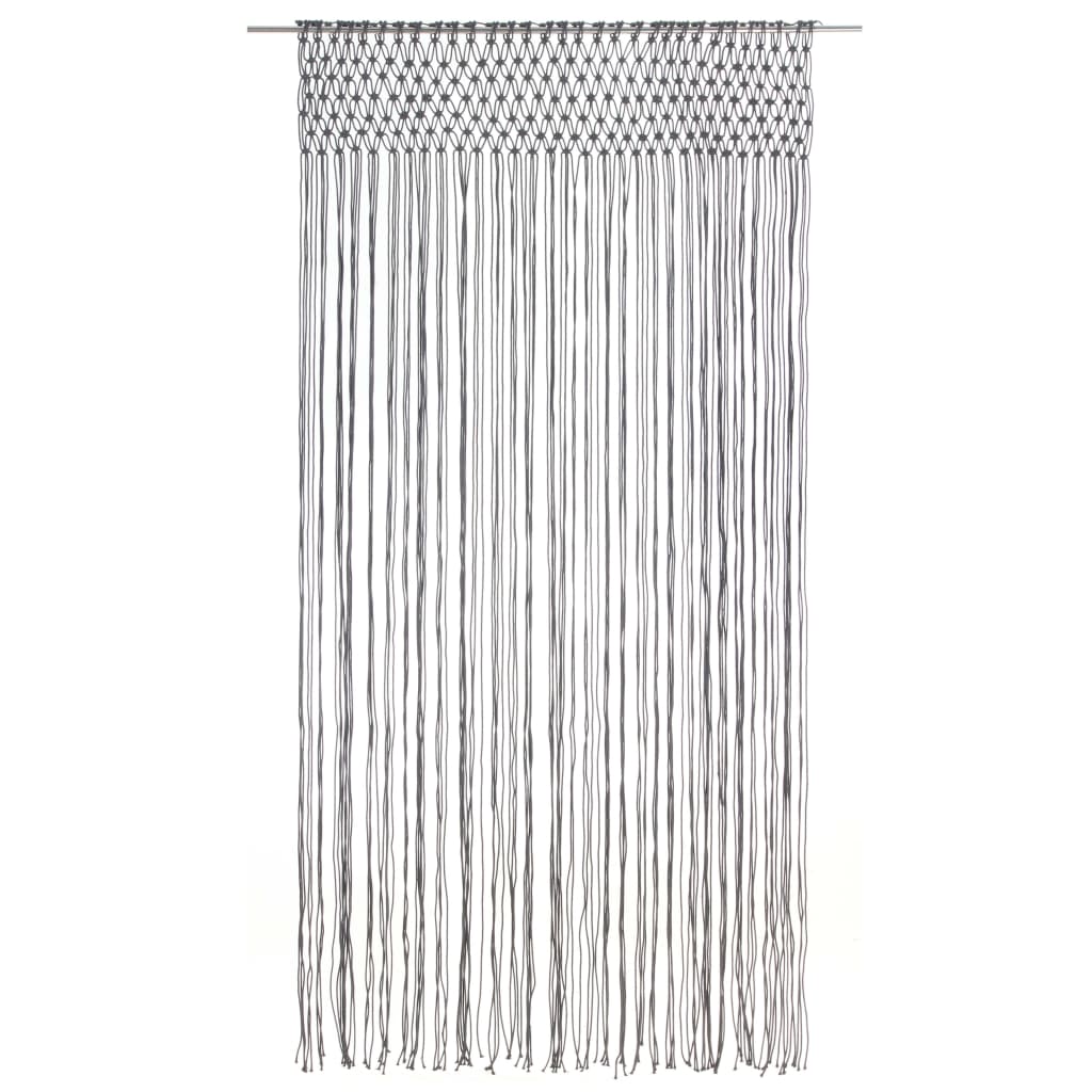Macrame Curtain Anthracite 140x240 cm Cotton