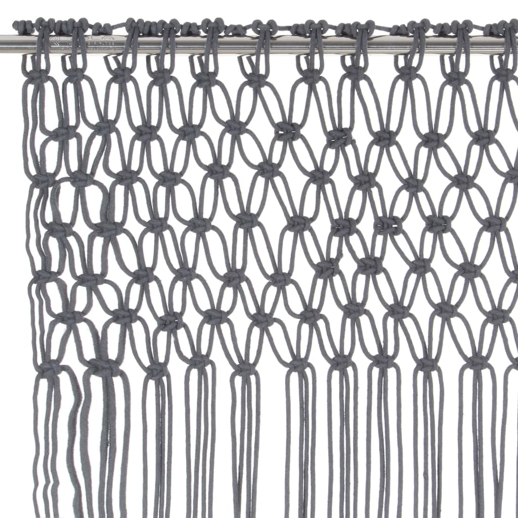 Macrame Curtain Anthracite 140x240 cm Cotton