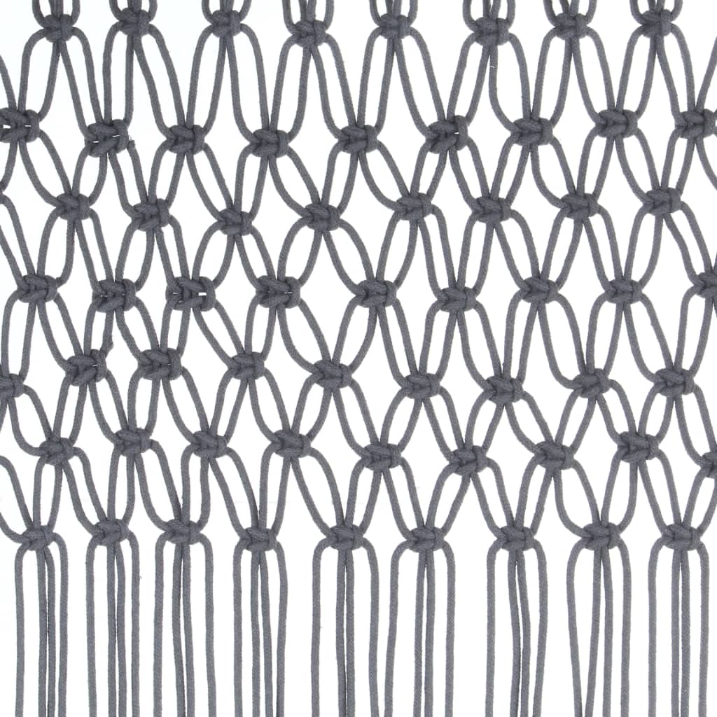 Macrame Curtain Anthracite 140x240 cm Cotton