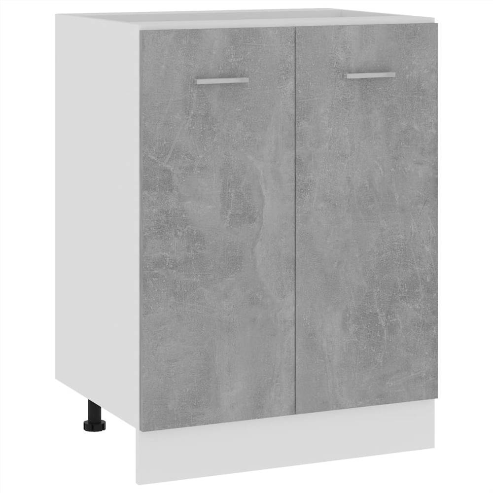 801192 vidaXL Kitchen Cabinet Concrete Grey 60x46x81,5 cm Chipboard