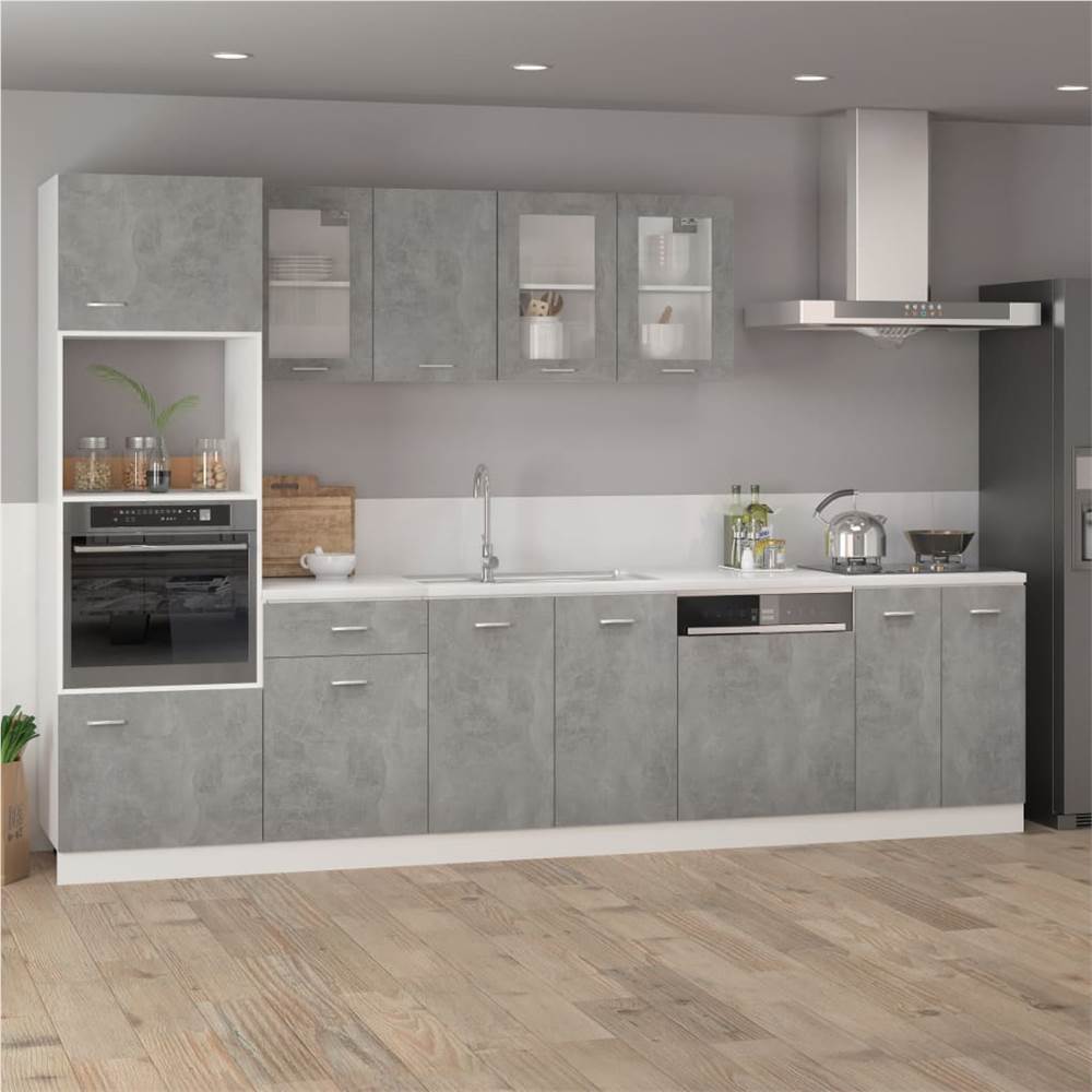 801192 vidaXL Kitchen Cabinet Concrete Grey 60x46x81,5 cm Chipboard