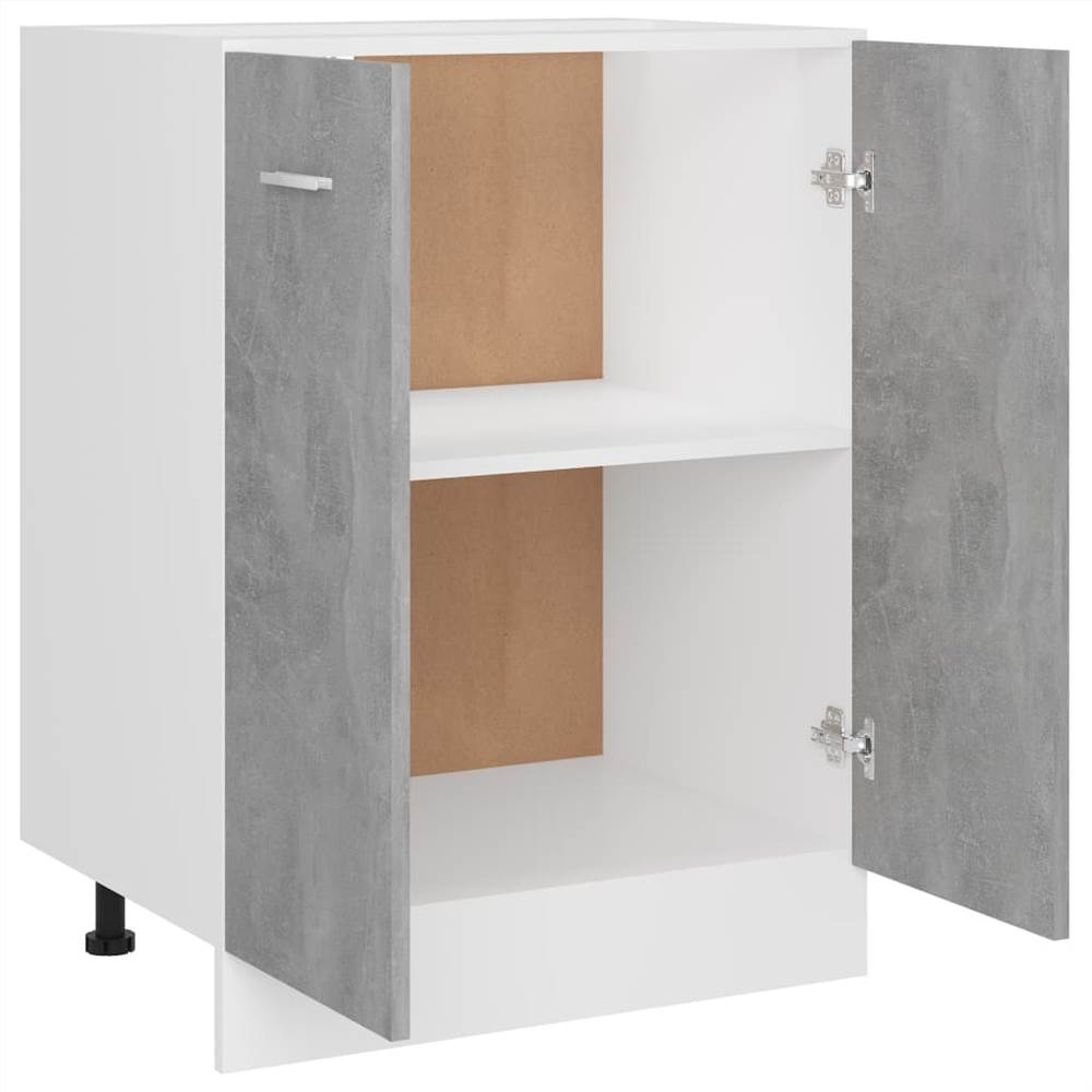 801192 vidaXL Kitchen Cabinet Concrete Grey 60x46x81,5 cm Chipboard