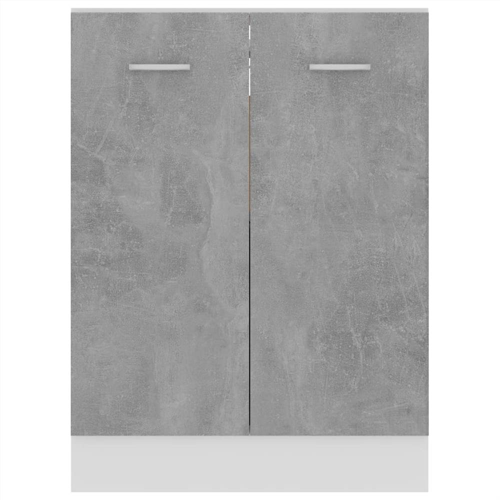 801192 vidaXL Kitchen Cabinet Concrete Grey 60x46x81,5 cm Chipboard