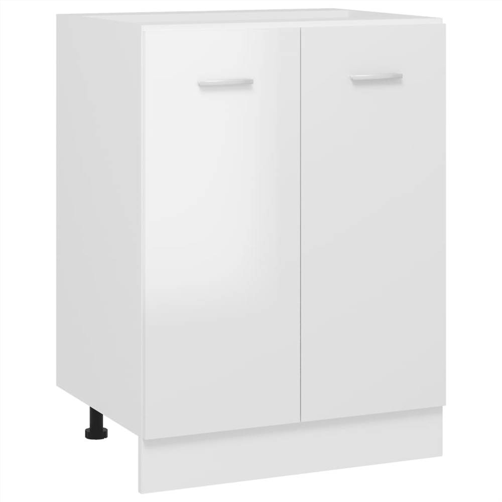 801193 vidaXL Kitchen Cabinet High Gloss White 60x46x81,5 cm Chipboard