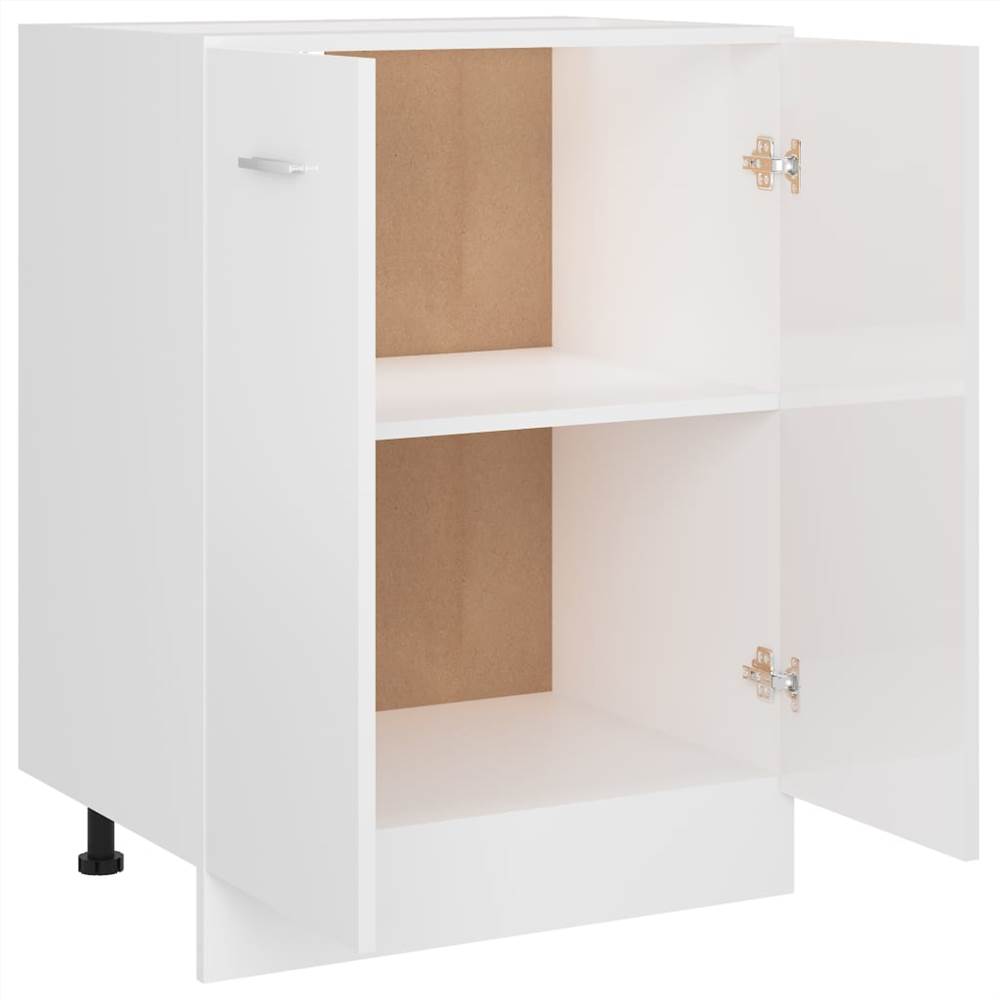 801193 vidaXL Kitchen Cabinet High Gloss White 60x46x81,5 cm Chipboard