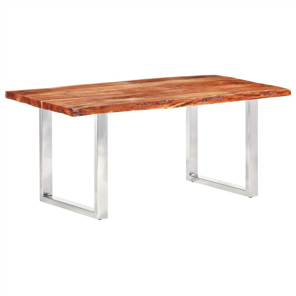 

Dining Table with Live Edges Solid Acacia Wood 200 cm 6 cm