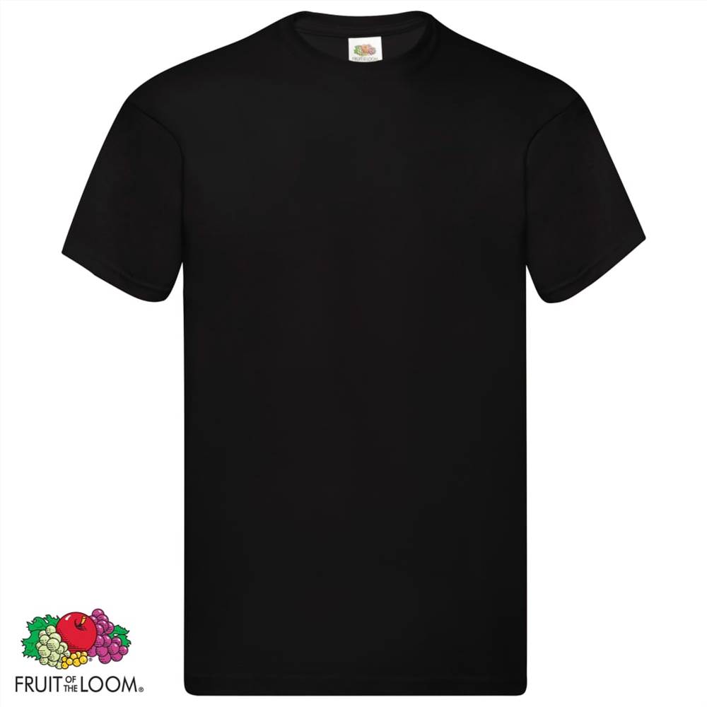 Fruit of the Loom Original T-shirts 10 pcs Black L Cotton