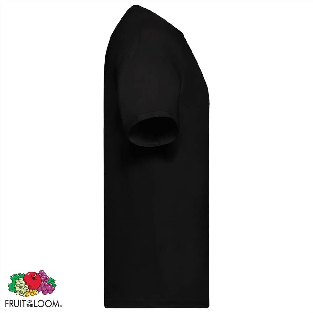 Fruit of the Loom Original T-shirts 10 pcs Black L Cotton