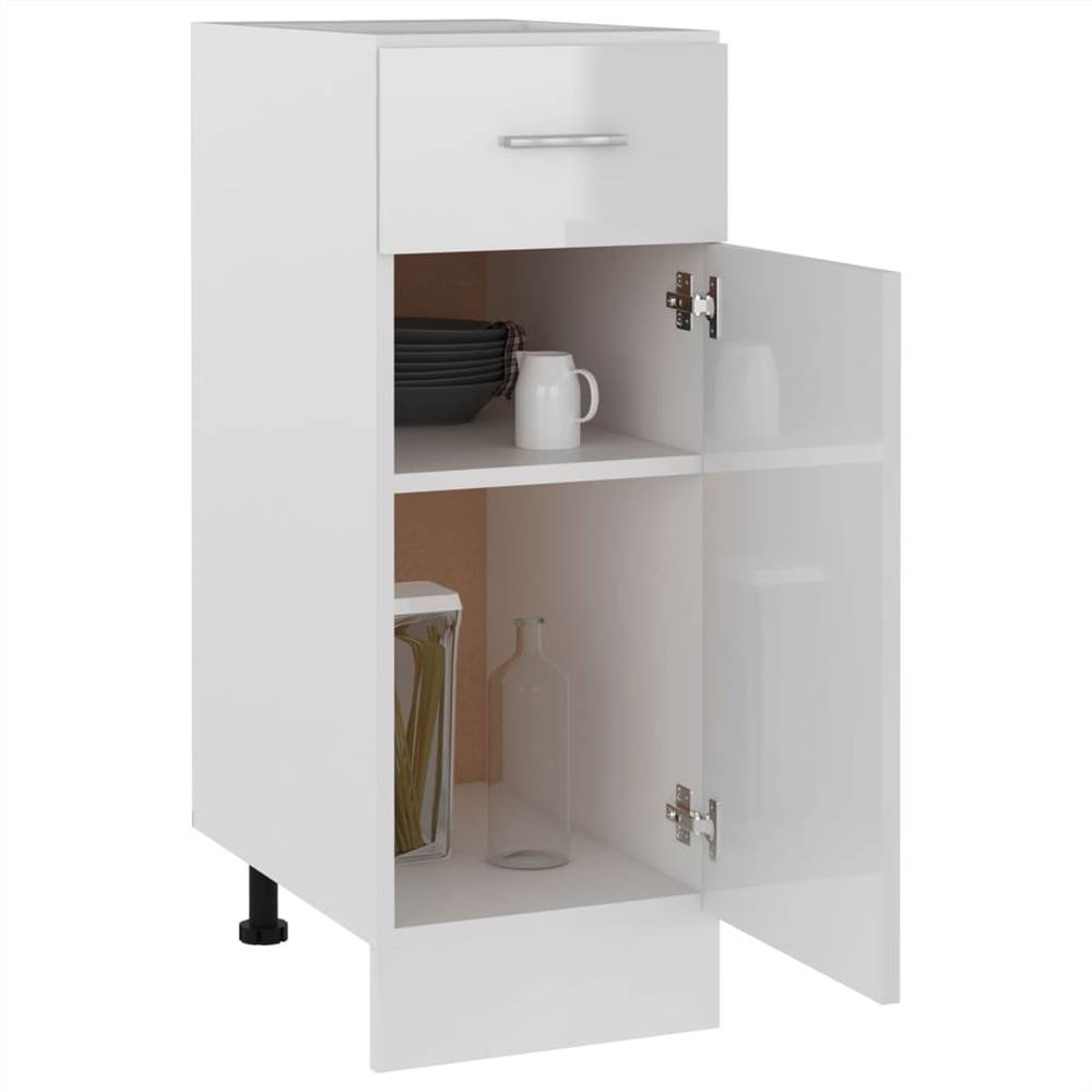 Kitchen Cabinet High Gloss White 30x46x81.5 cm Chipboard