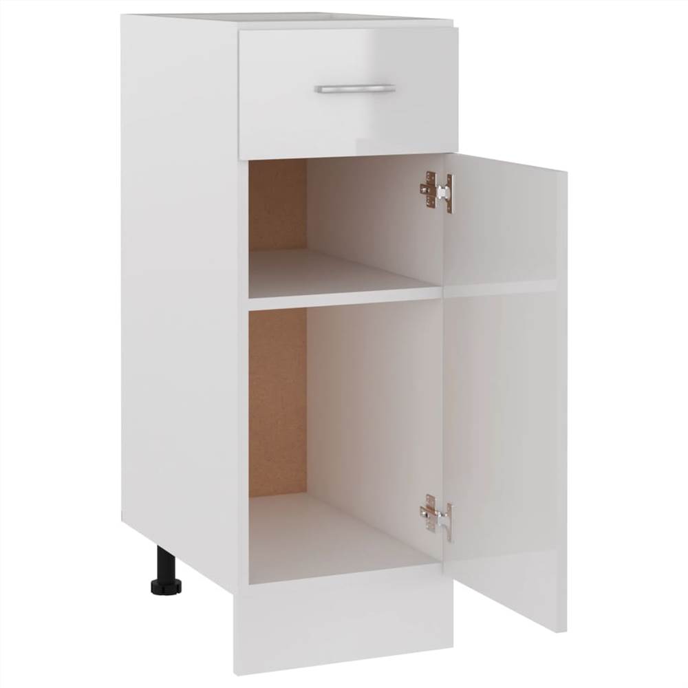 Kitchen Cabinet High Gloss White 30x46x81.5 cm Chipboard