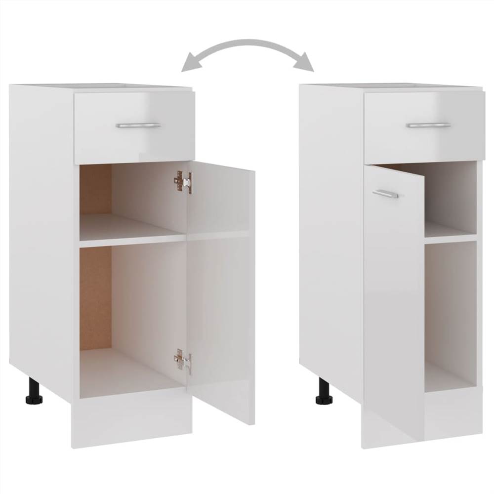 Kitchen Cabinet High Gloss White 30x46x81.5 cm Chipboard
