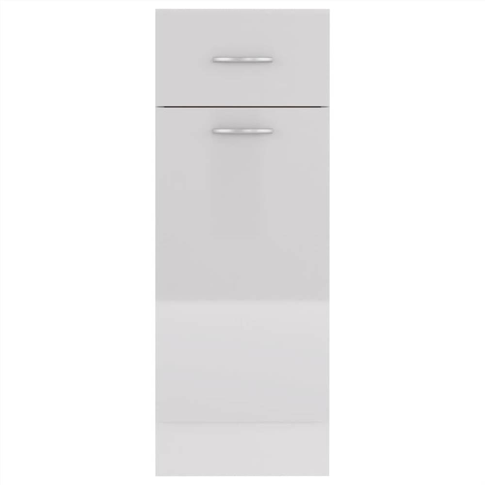 Kitchen Cabinet High Gloss White 30x46x81.5 cm Chipboard
