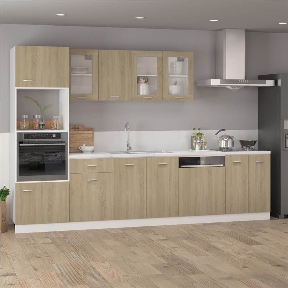 Kitchen Cabinet Sonoma Oak 60x57x207 cm Chipboard