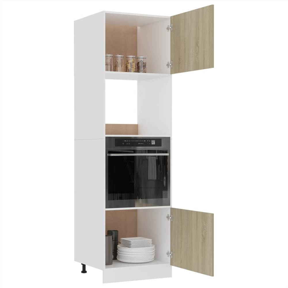 Kitchen Cabinet Sonoma Oak 60x57x207 cm Chipboard