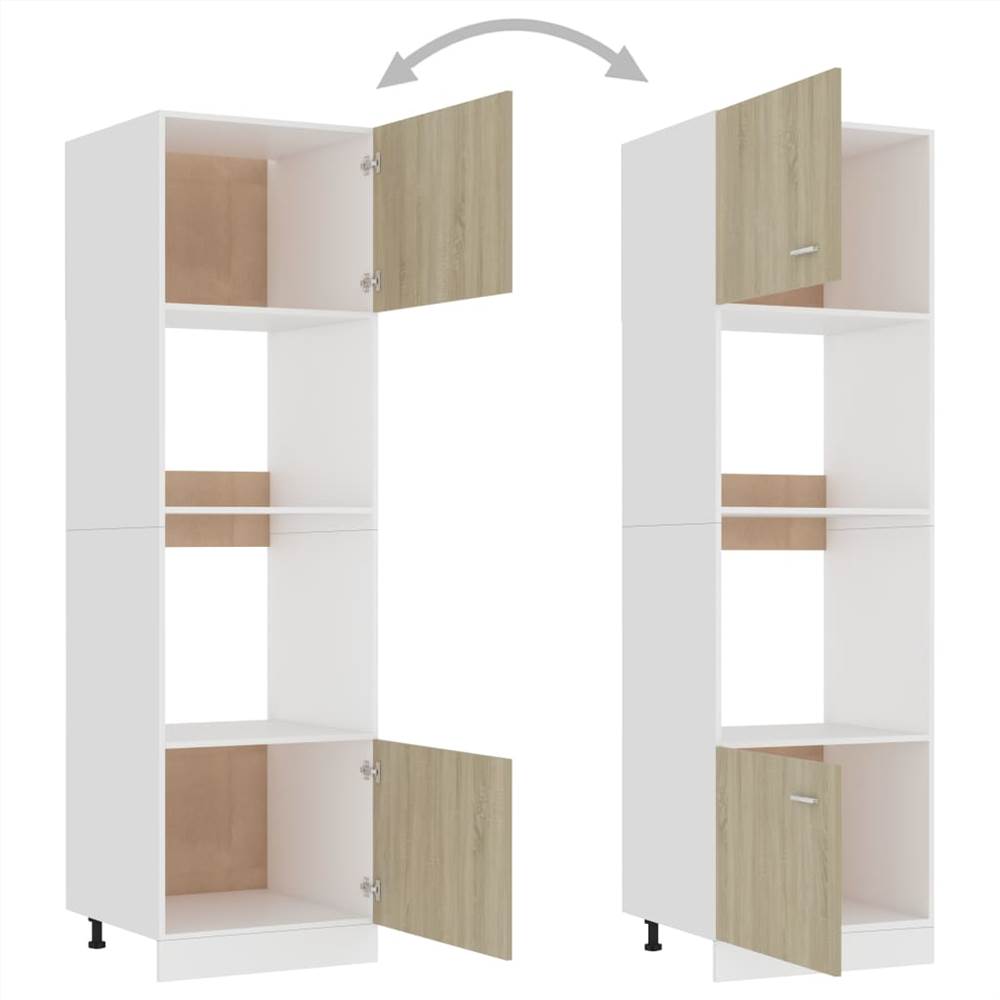 Kitchen Cabinet Sonoma Oak 60x57x207 cm Chipboard