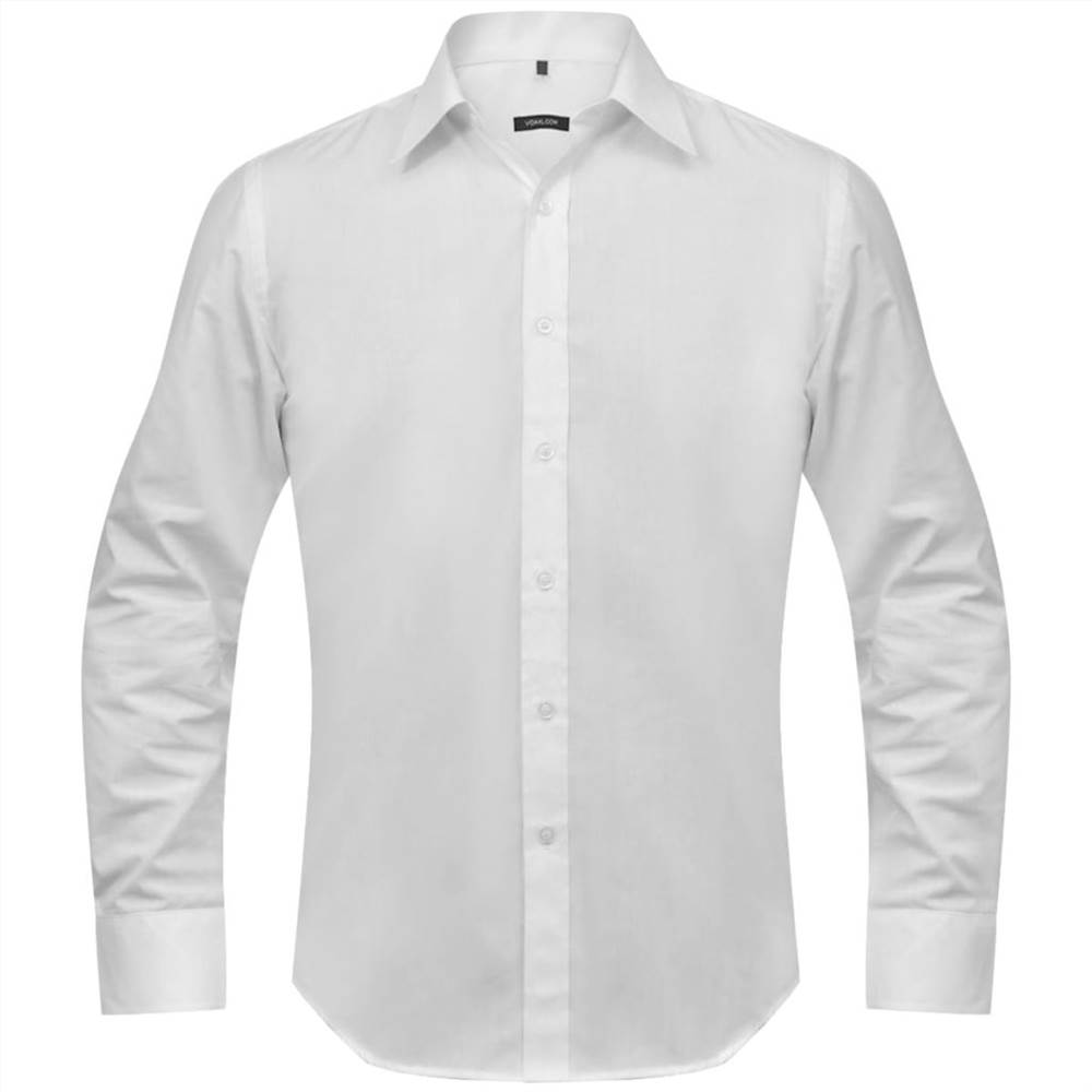 Mens Business Shirt Size L White