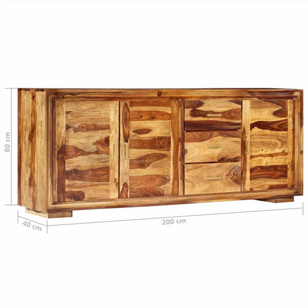 Sideboard 200x40x80 cm Solid Sheesham Wood