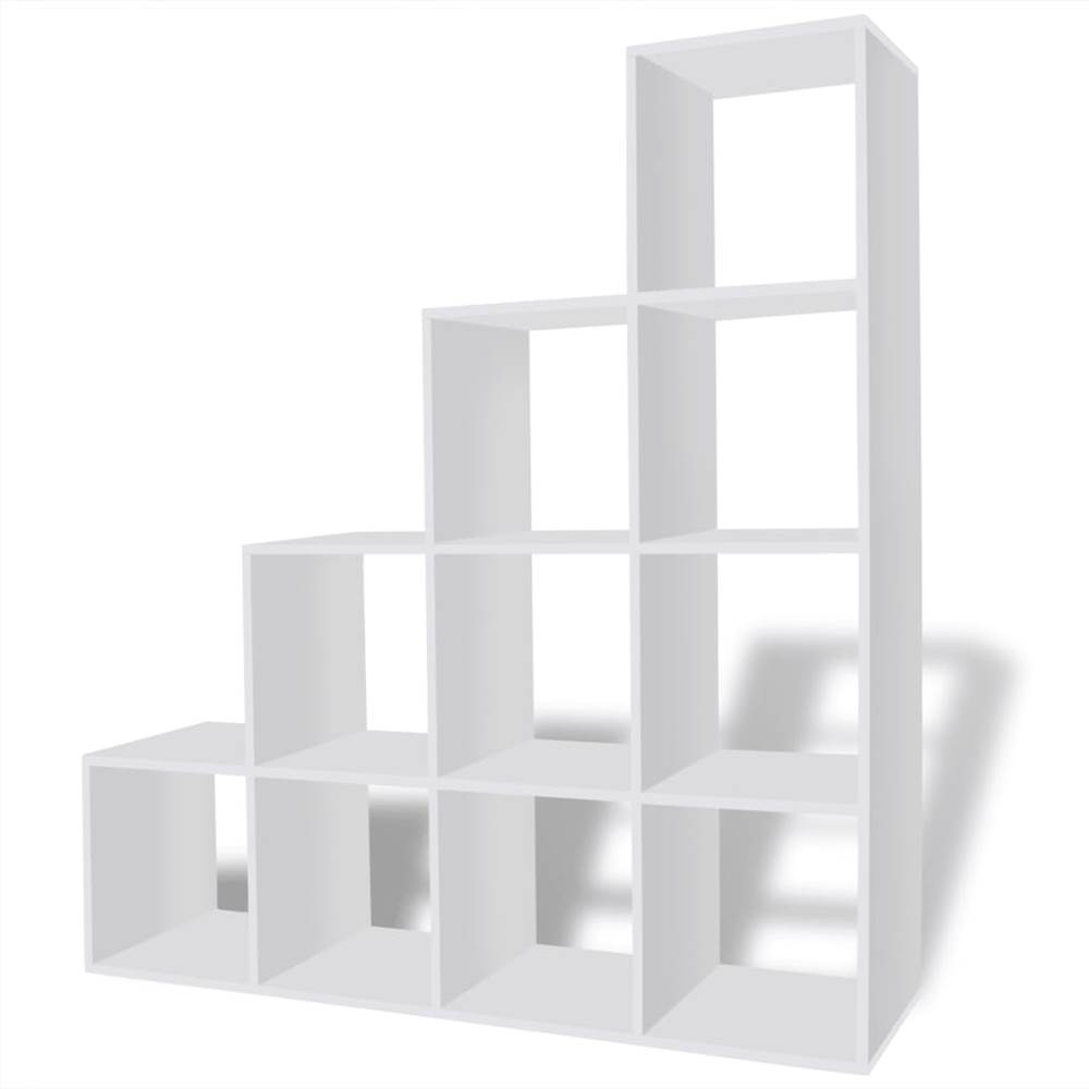 Staircase Bookcase/Display Shelf 142 cm White